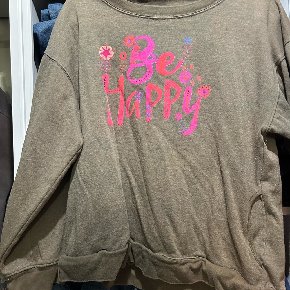 NATURAL LIFE Brown Tee with Pink Graphic